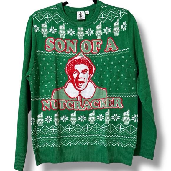 ELF Son Of A Nutcracker size XL 14/16 pullover Christmas Buddy The Elf sweater - Picture 1 of 10